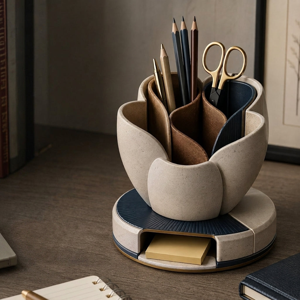 Westorase™ Quill Bloom Rotating Stationery Vault