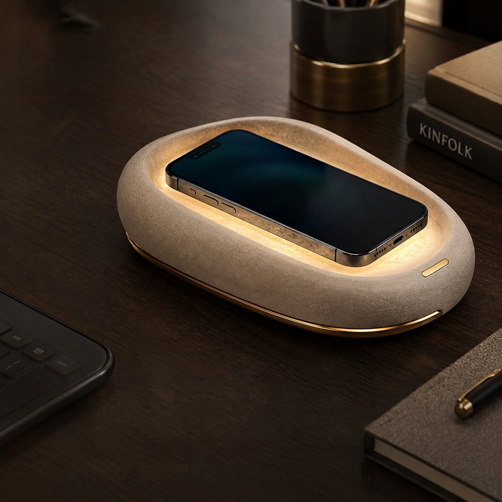 Westorase™ Echo Pebble Ambient Wireless Charging Tray